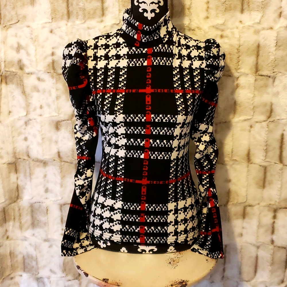 mad about plaid princess capped sleeve blouse-